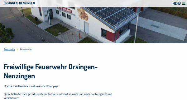 Ein Ausschnitt des neuen Internetauftritt